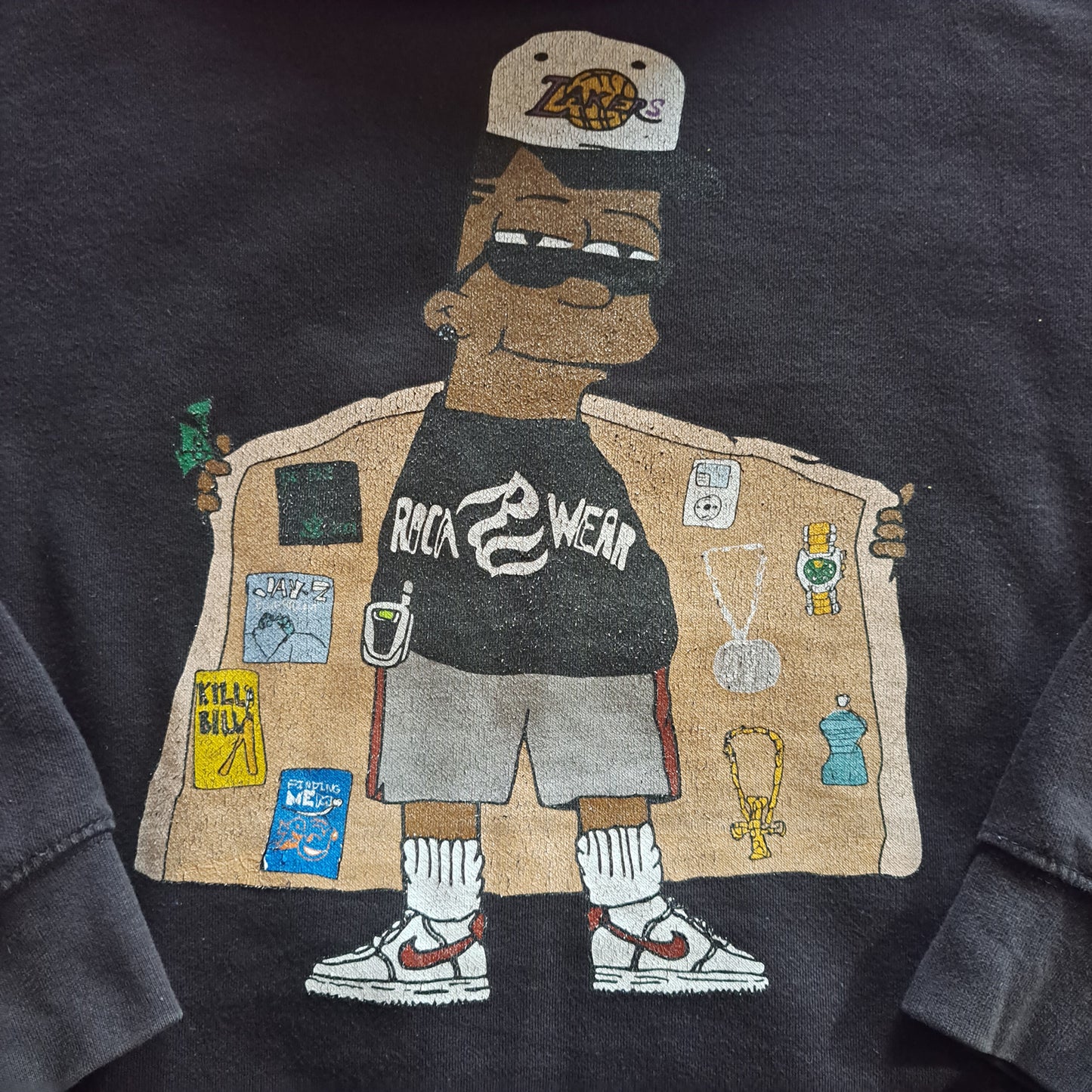 Vintage "Black Bart Simpson" Hoodie Sweatshirt