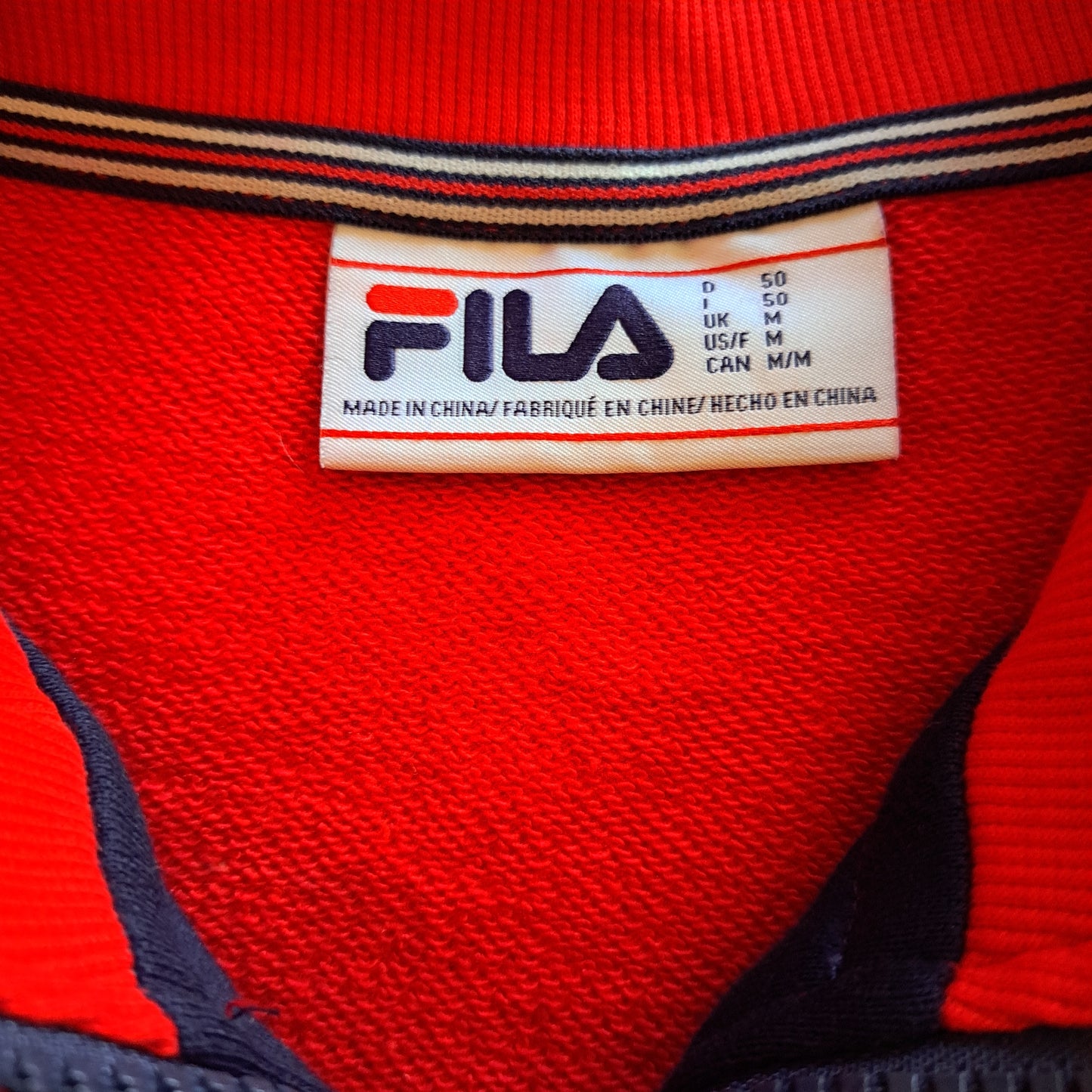 Retro "Fila" Color Block Windbreaker Track Jacket