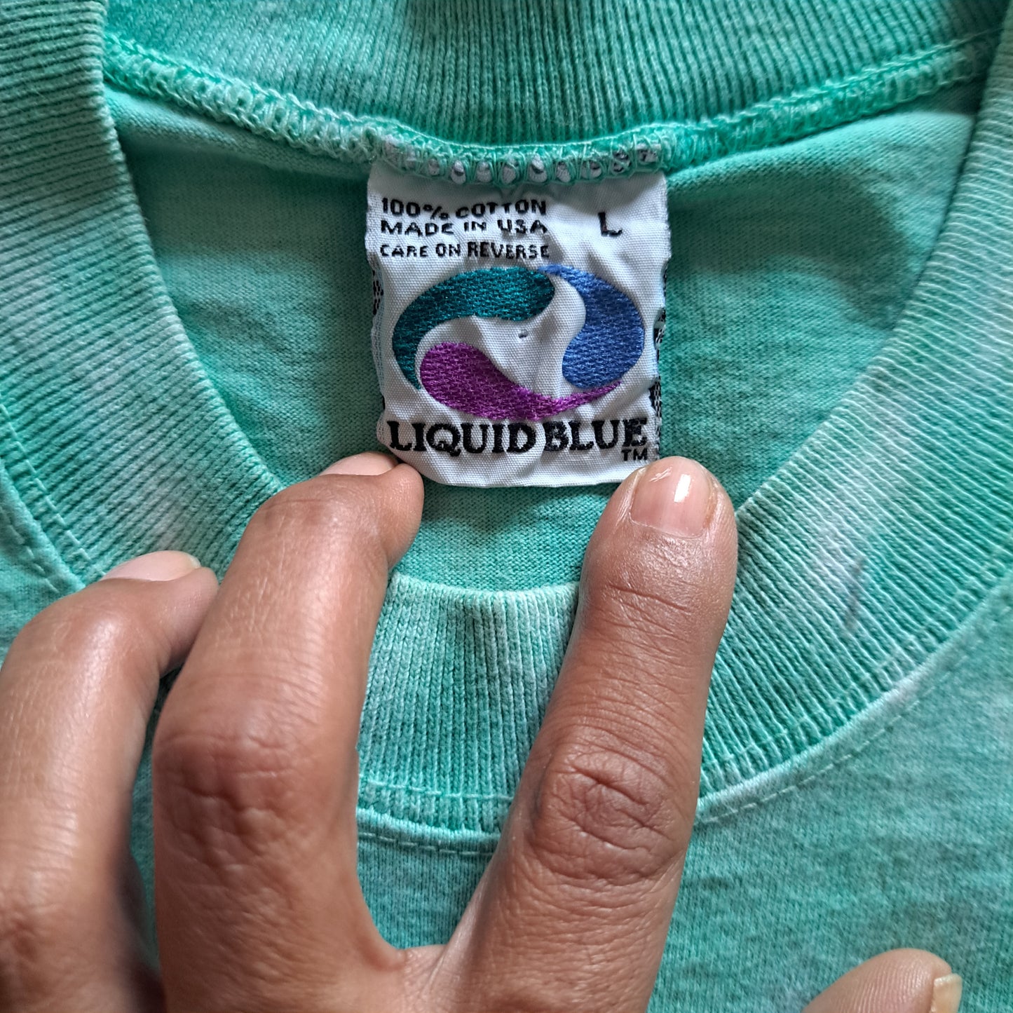 Vintage "Liquid Blue" Sea Lions Tie-Dye T-shirt