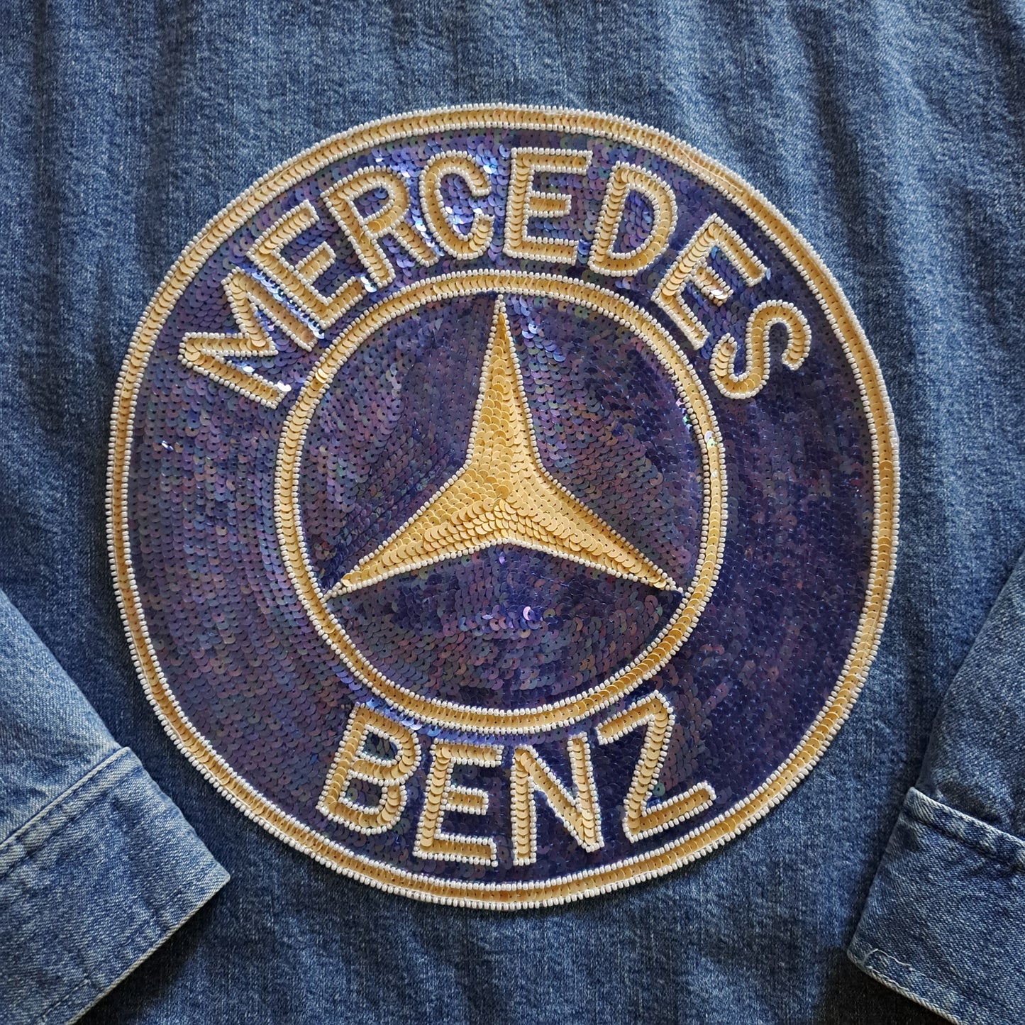Vintage "Gotcha Covered" Mercedes-Benz Denim Jean Jacket