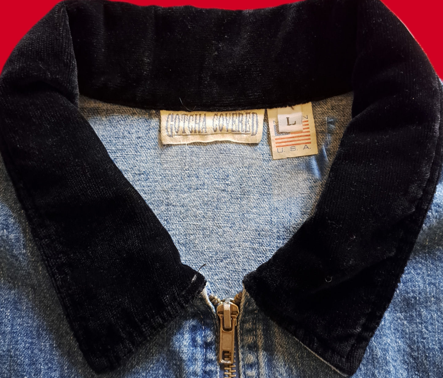 Vintage "Gotcha Covered" Mercedes-Benz Denim Jean Jacket