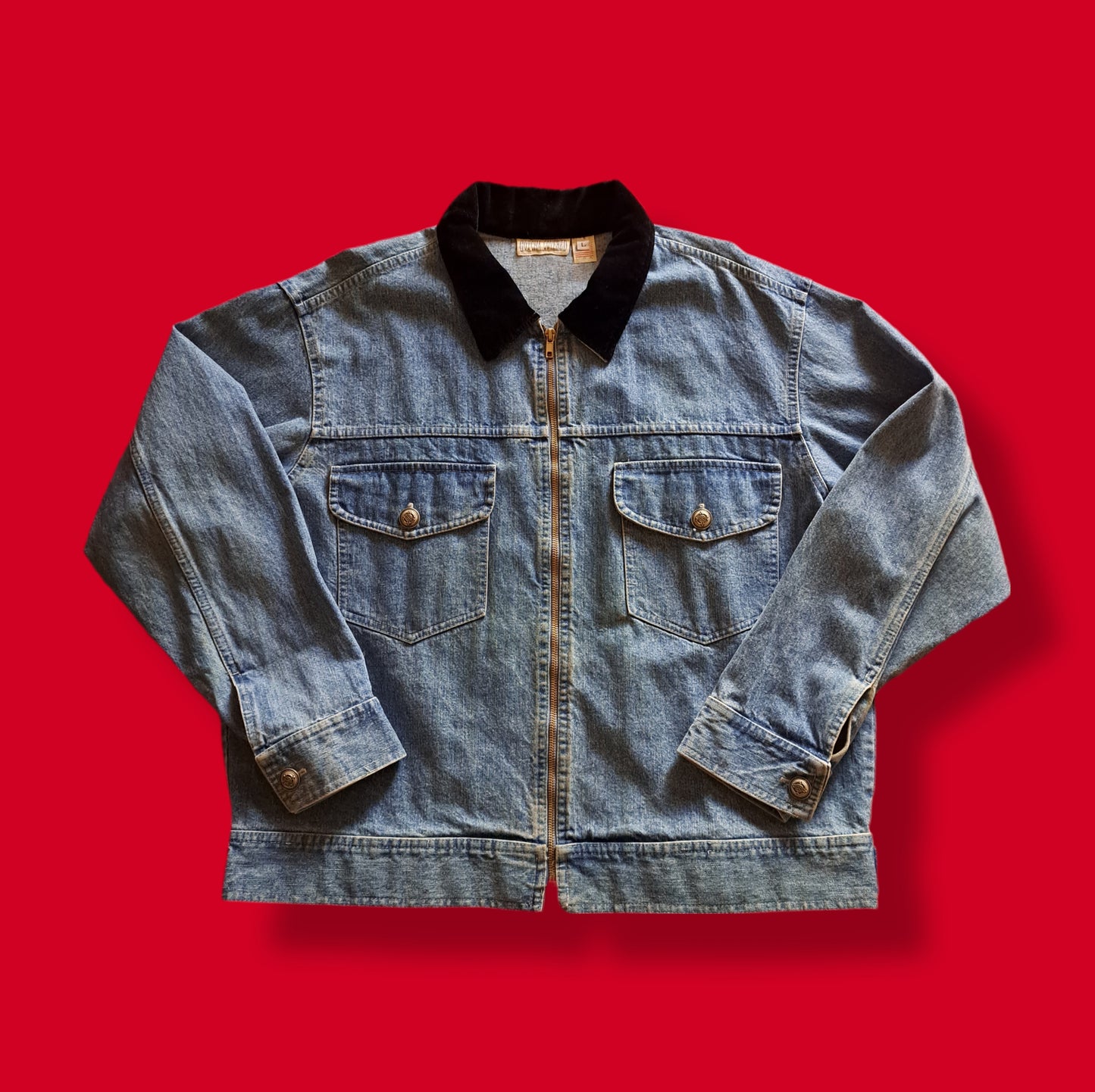Vintage "Gotcha Covered" Mercedes-Benz Denim Jean Jacket