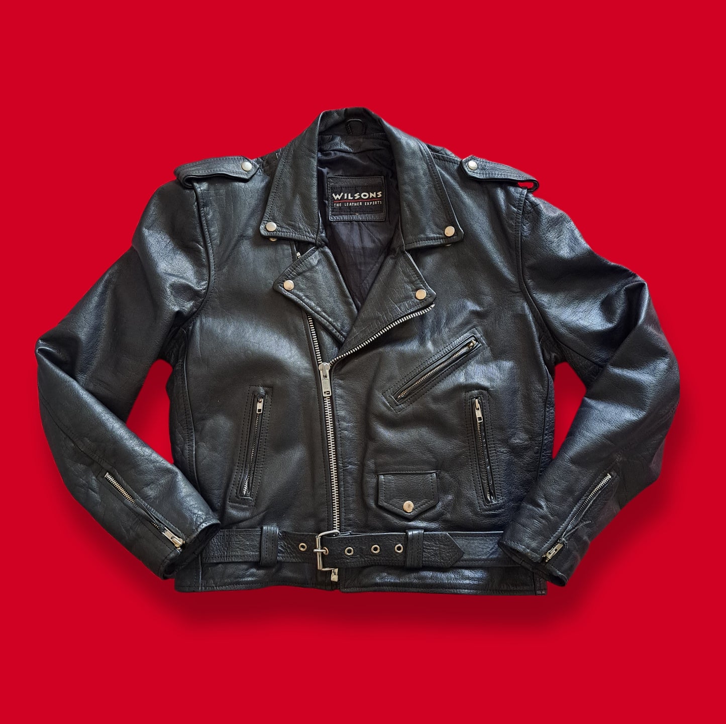 Vintage "Wilsons" Leather Motorcycle Jacket