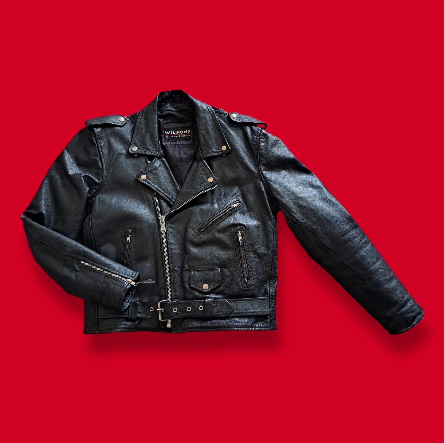 Vintage "Wilsons" Leather Motorcycle Jacket