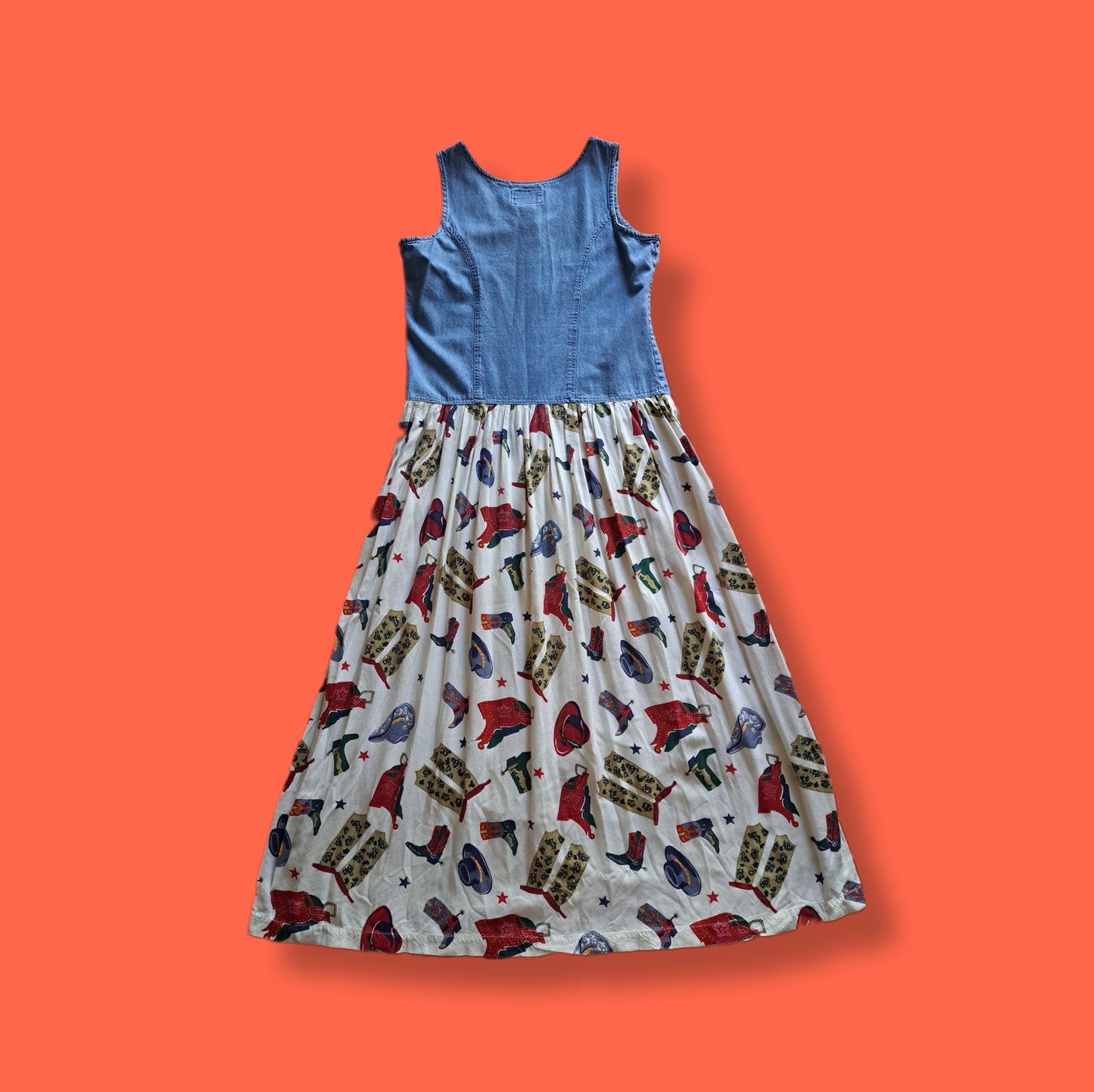 Vintage "Quizz" Denim and Western Sun Dress