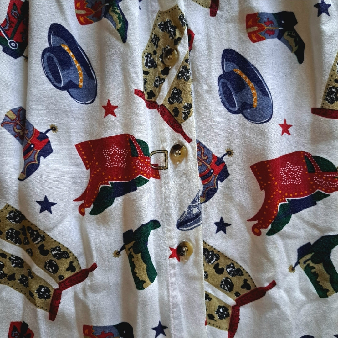 Vintage "Quizz" Denim and Western Sun Dress