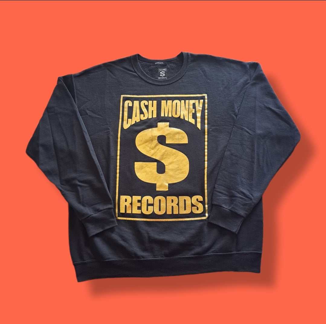 Modern "Cash Money Records" Gold Letters Logo Sweatshirt