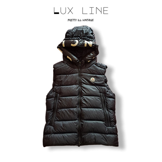Modern "Moncler" Black Down Montreuil Puffer Quilted Vest
