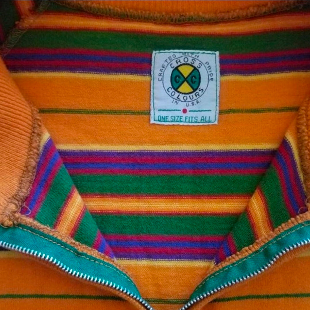 90's Cross Colours Striped Pullover Top | Rare Vintage Streetwear