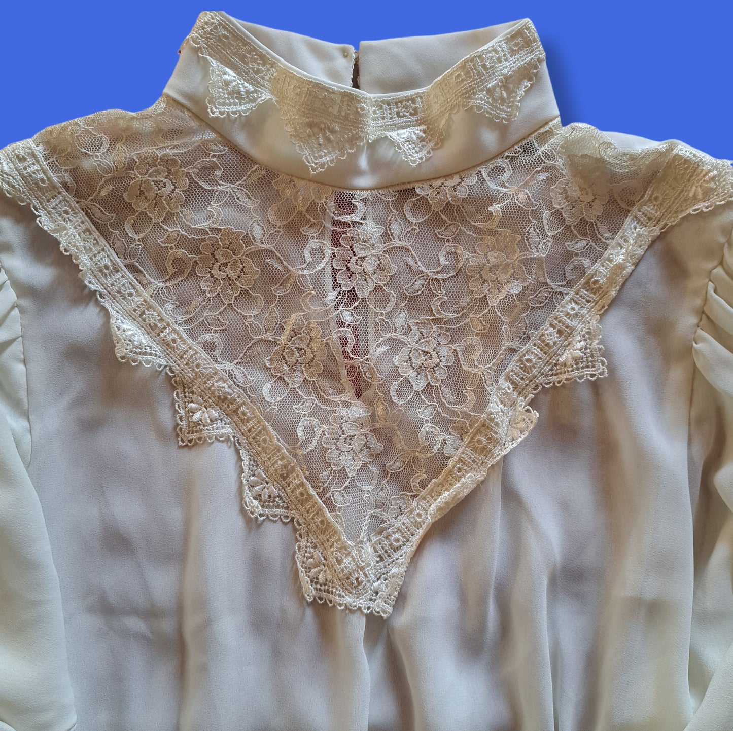 Vintage "Valley Girl" Victorian Laco Decollette Blouse