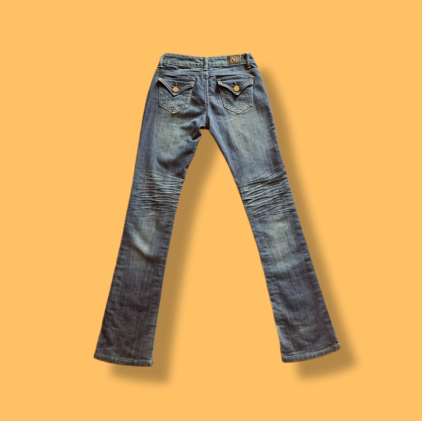 Vintage Whiskered "NV" Lowrider Jeans