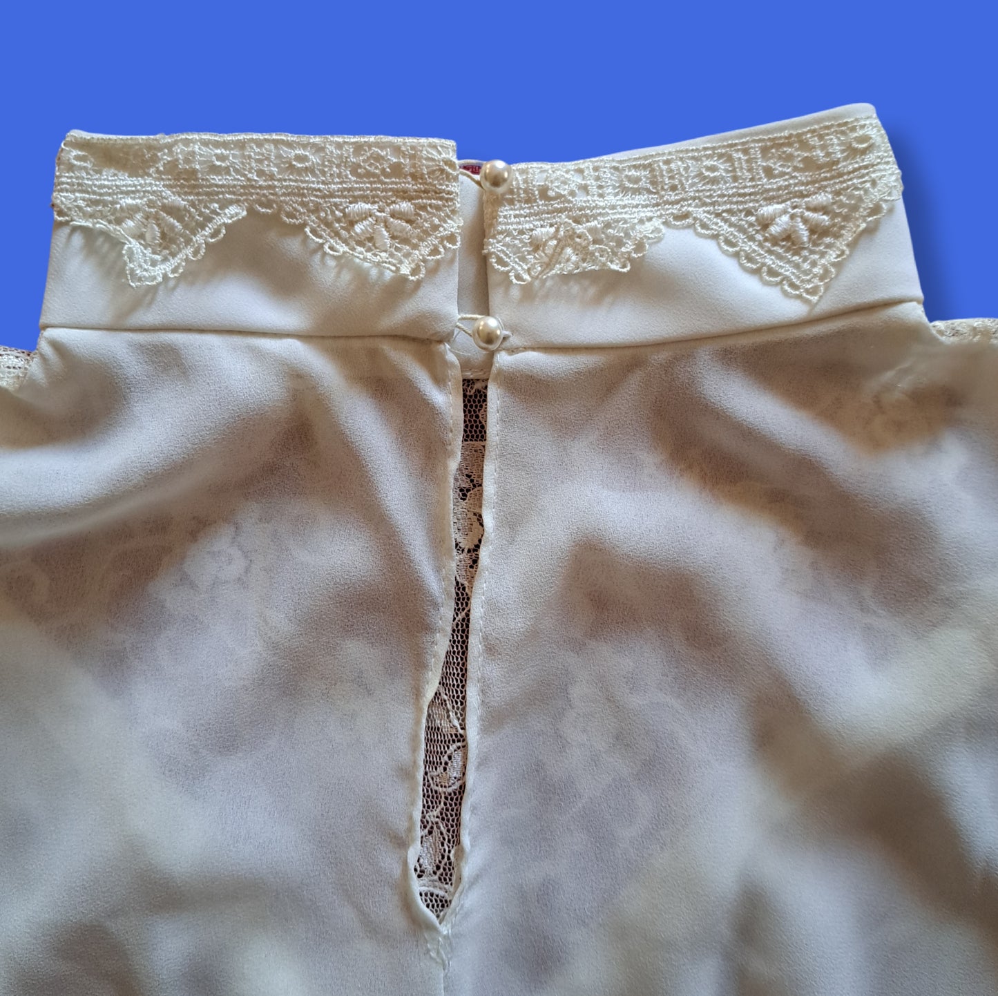 Vintage "Valley Girl" Victorian Laco Decollette Blouse