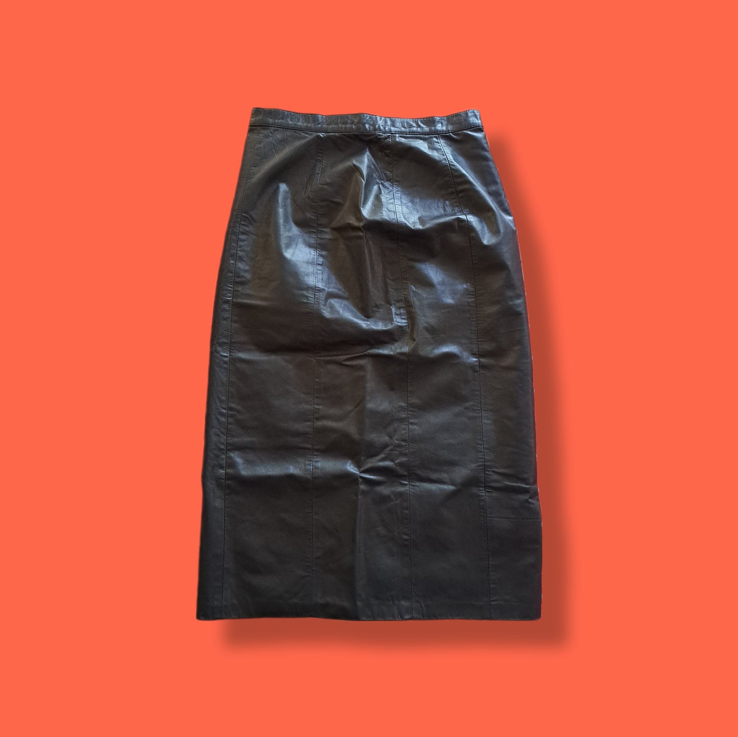 Vintage "Tino Rienzi" Leather Midi Skirt