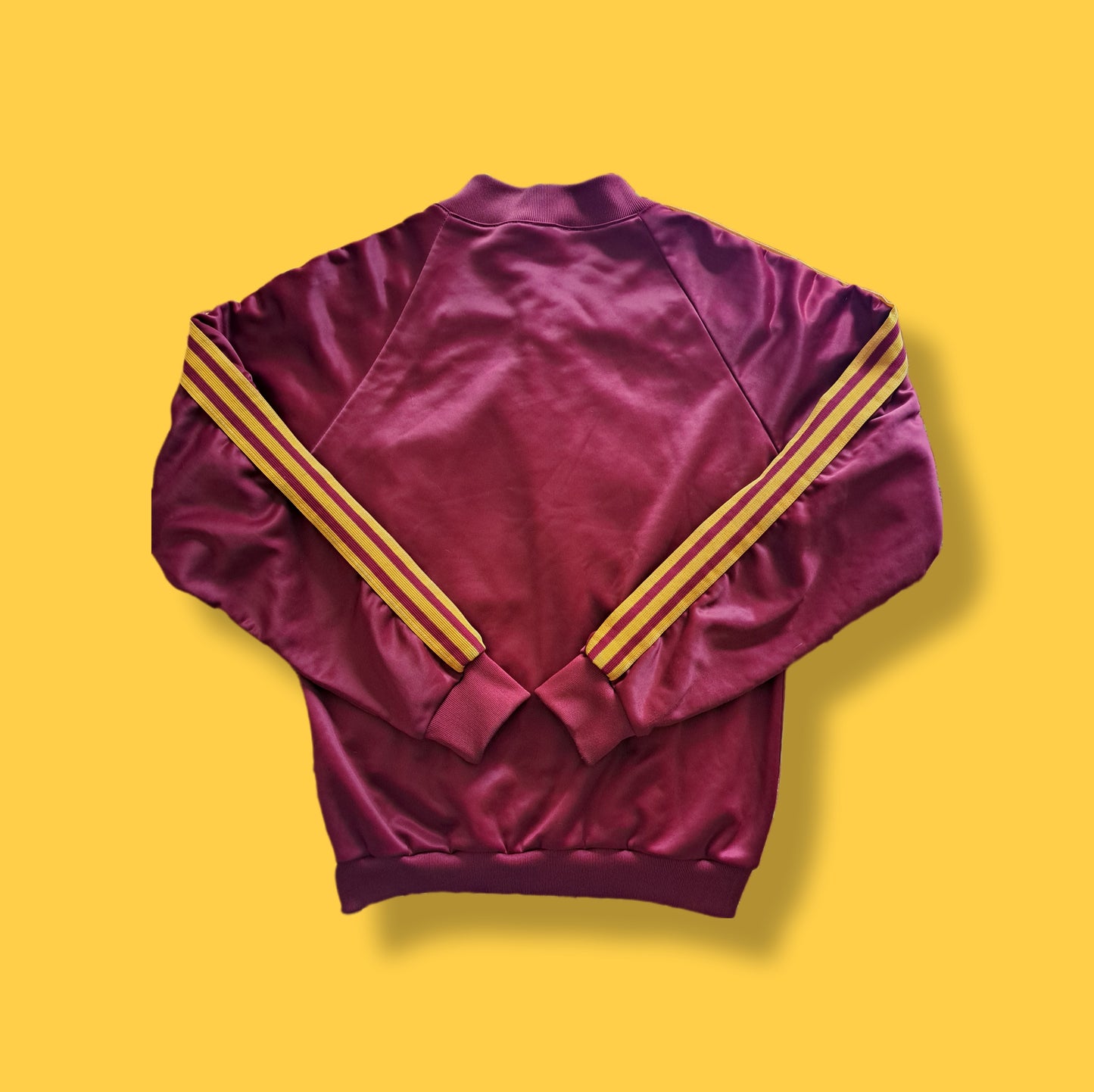 Vintage "3 Stripes" Maroon and Varsity Gold Windbreaker Jogging Jacket