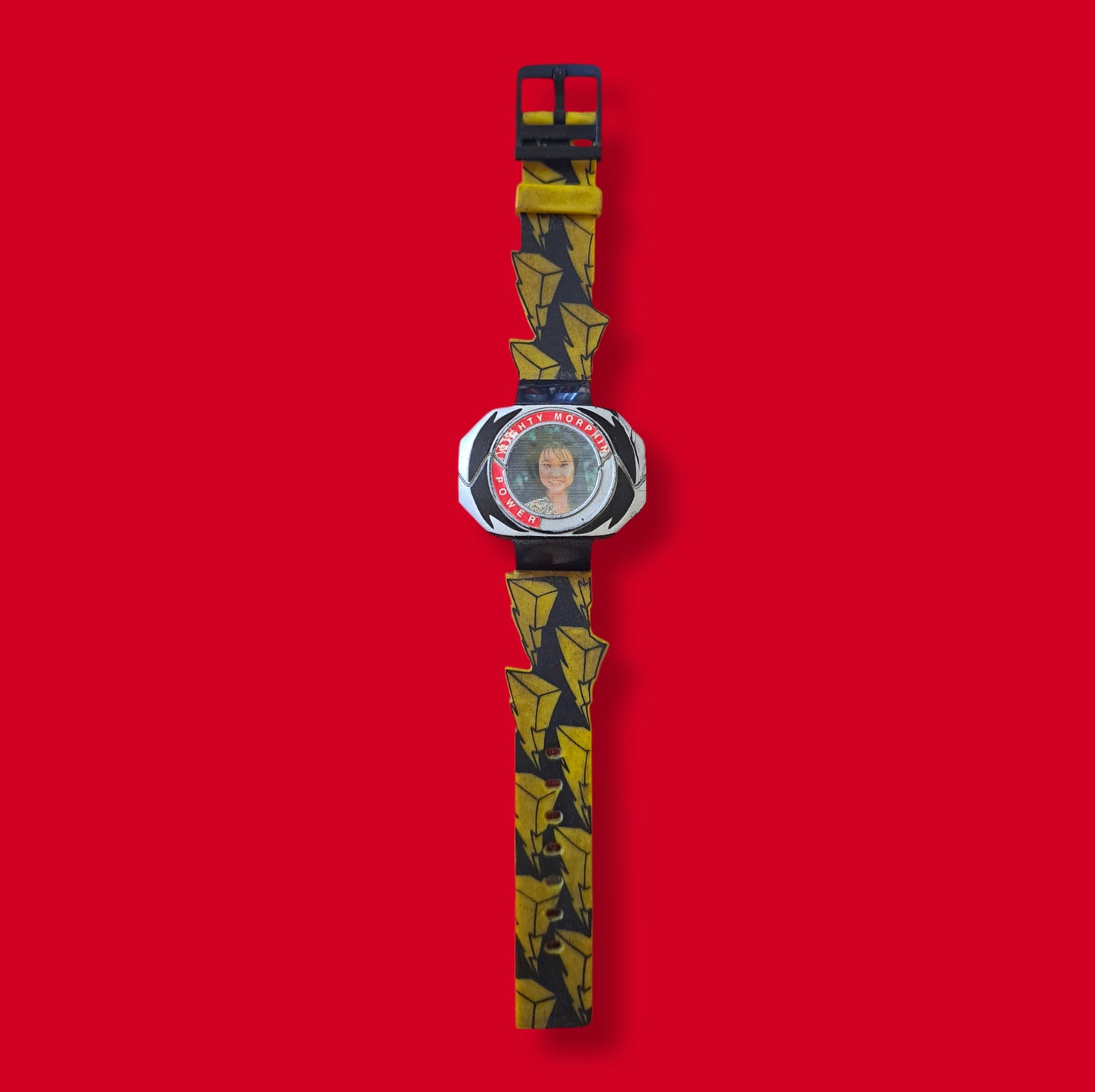 Vintage "Yellow Power Ranger" Holographic Wrist Watch - 1998
