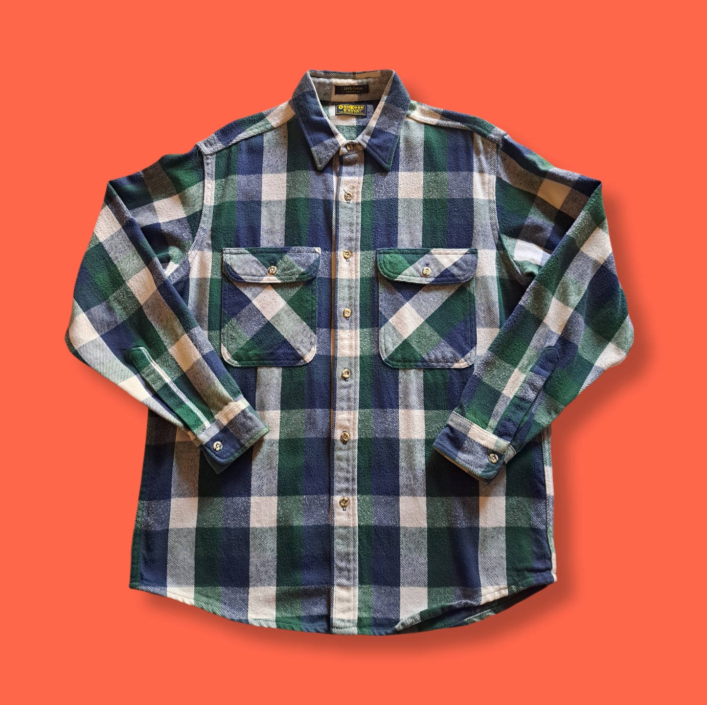 Vintage "Osh Kosh B'Gosh" Flannel Button Up Shirt