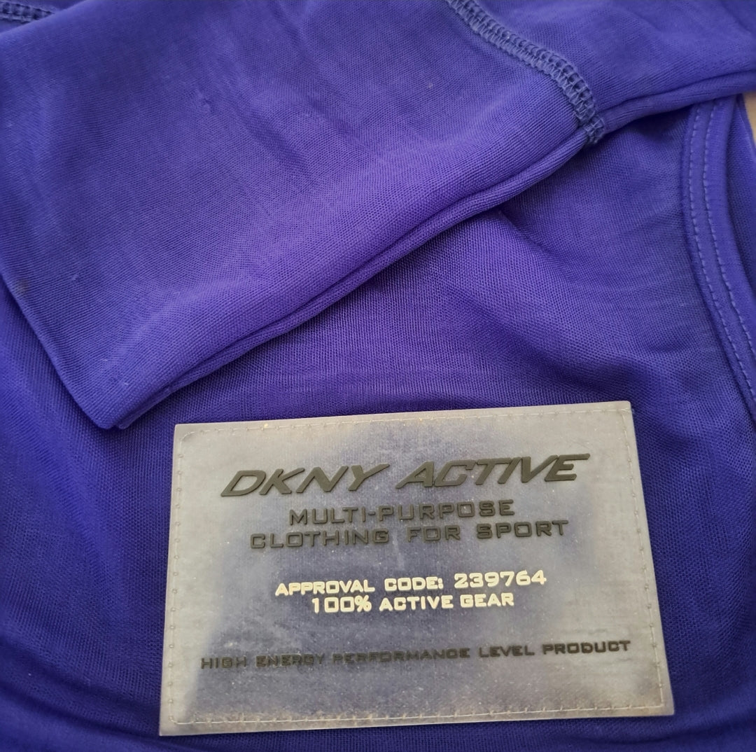 Vintage "DKNY" Purple Iridescent Sheer Hoodie Windbreaker Jacket