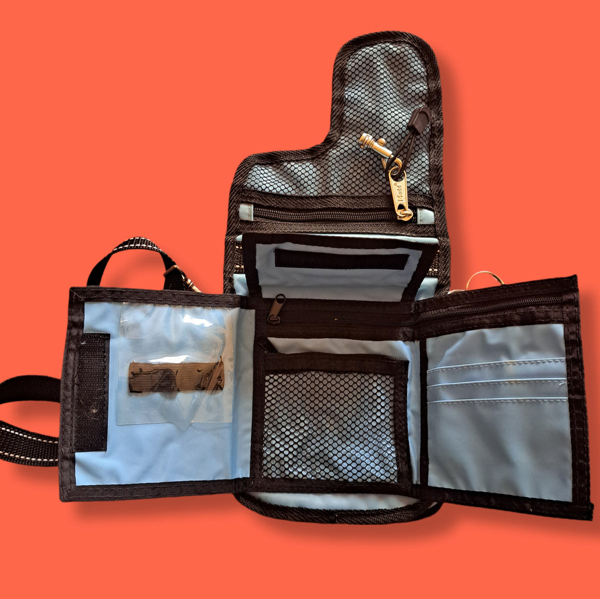 Y2K Vintage Mudd Sky Blue Multi-Panel Crossbody Bag