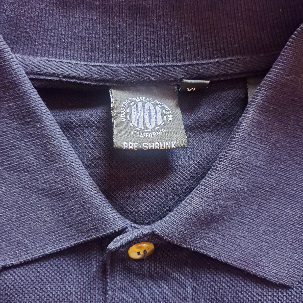 00's Vintage Deep Sea Devils Los Angeles Navy Blue Double Graphic Polo Shirt