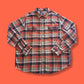 90's Vintage Pumpkin Spice Plaid Flannel Button-Down Shirt