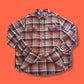 90's Vintage Pumpkin Spice Plaid Flannel Button-Down Shirt