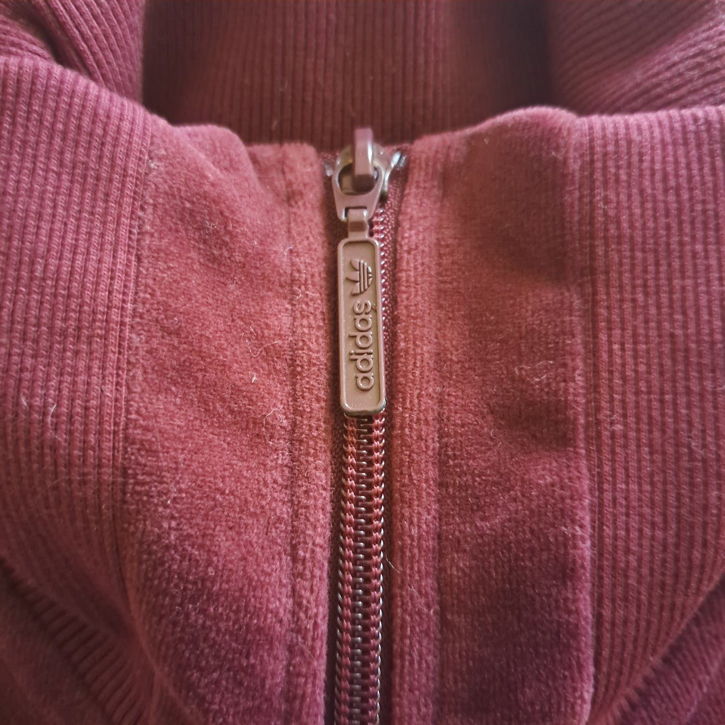 Retro "Adidas" Trefoil Velour Track Jacket