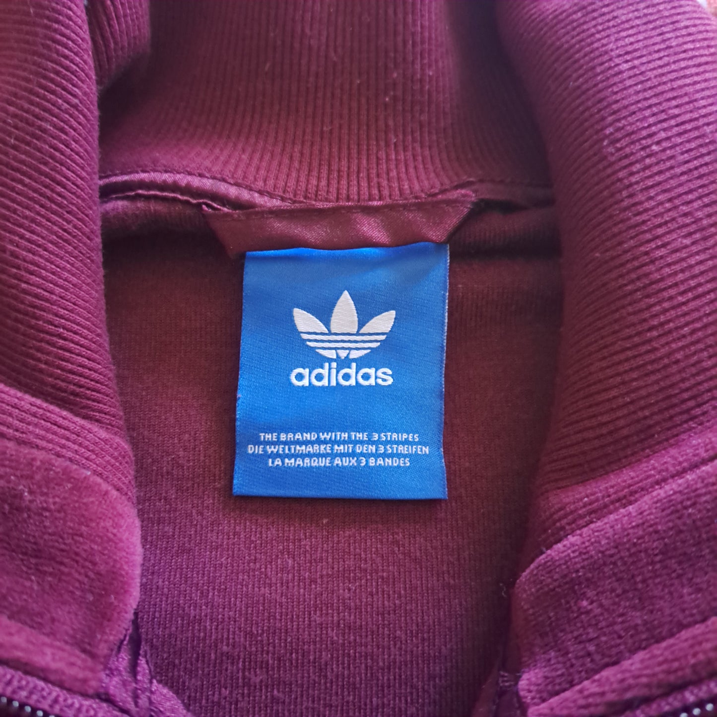 Retro "Adidas" Trefoil Velour Track Jacket