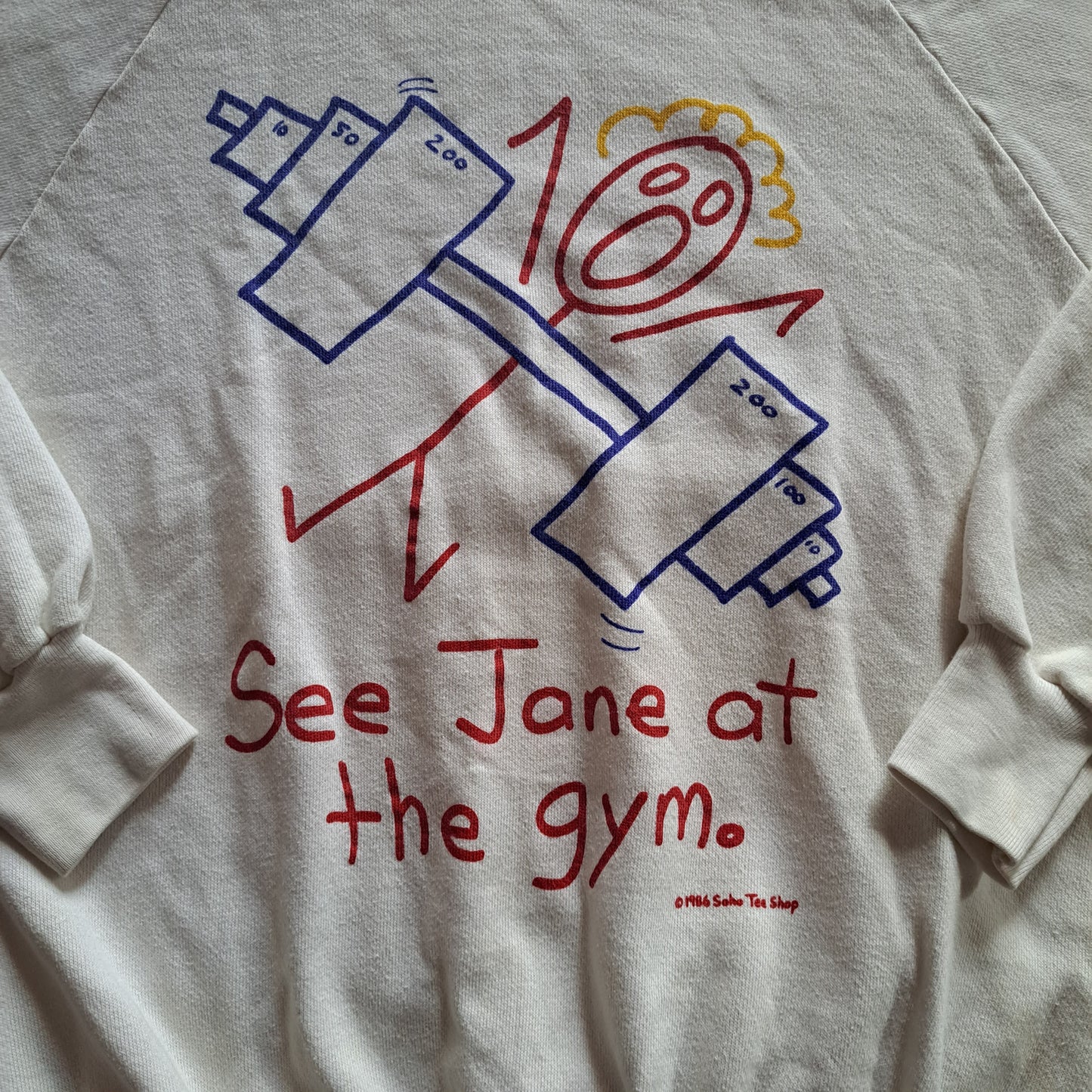 Vintage "See Jane at the Gym" Raglan Sweatshirt