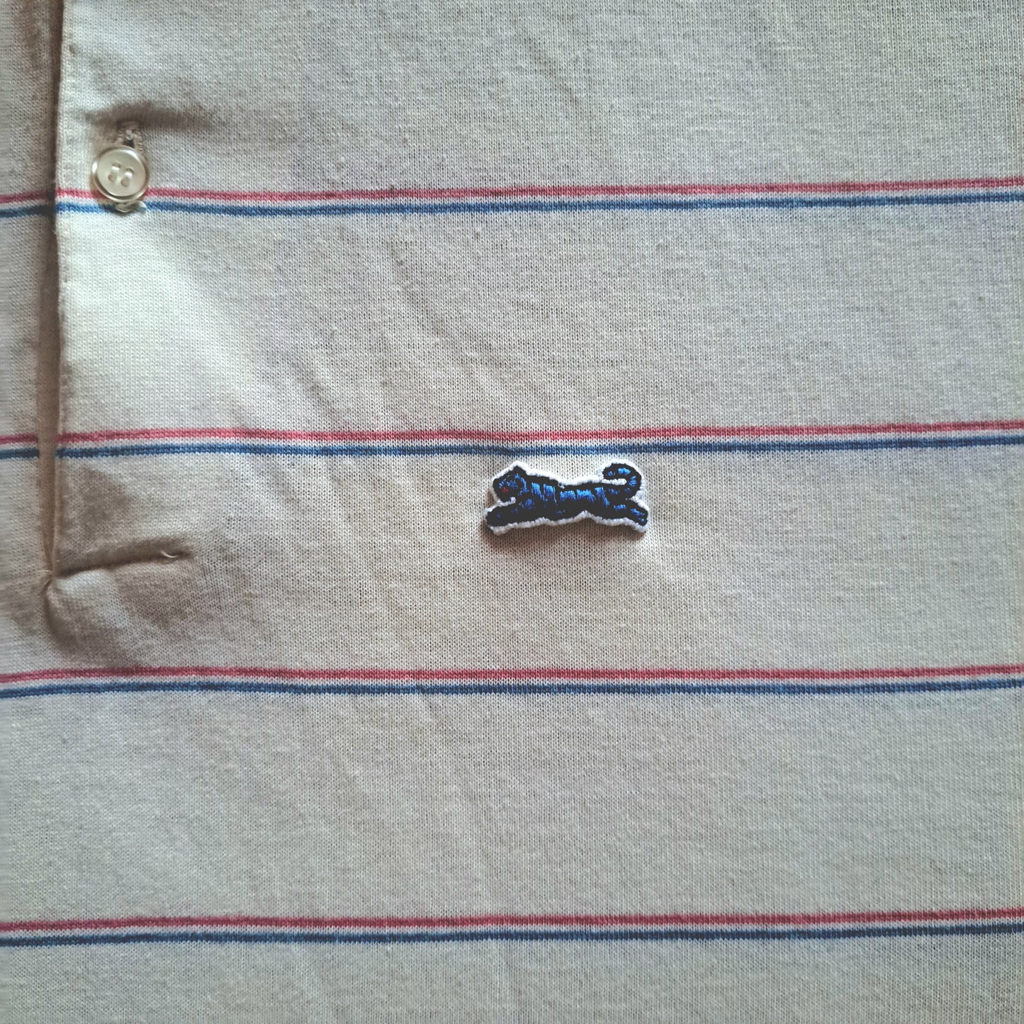 Vintage "Le Tigre" Striped Polo Shirt