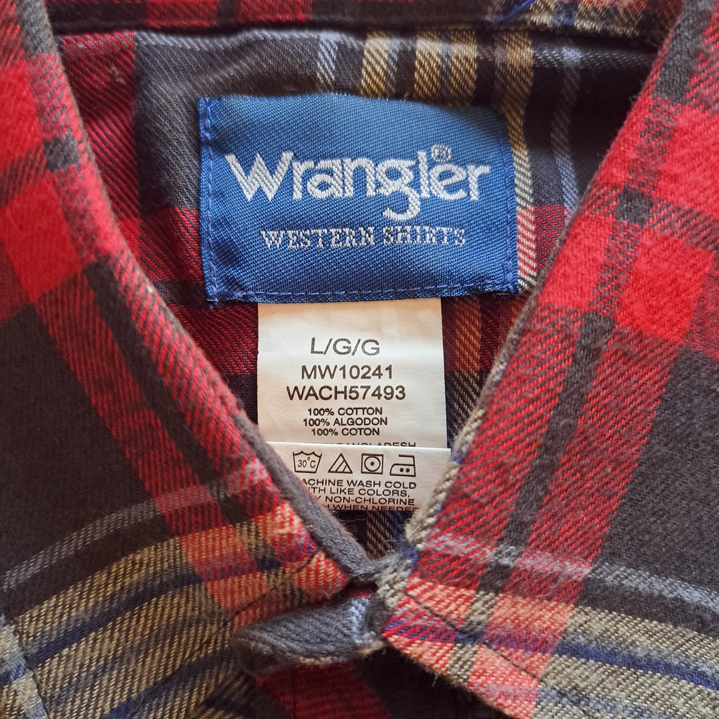 Vintage Plaid "Wrangler" Flannel