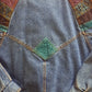 Vintage "Current Seen" Denim Tapestry Jean Trench Coat