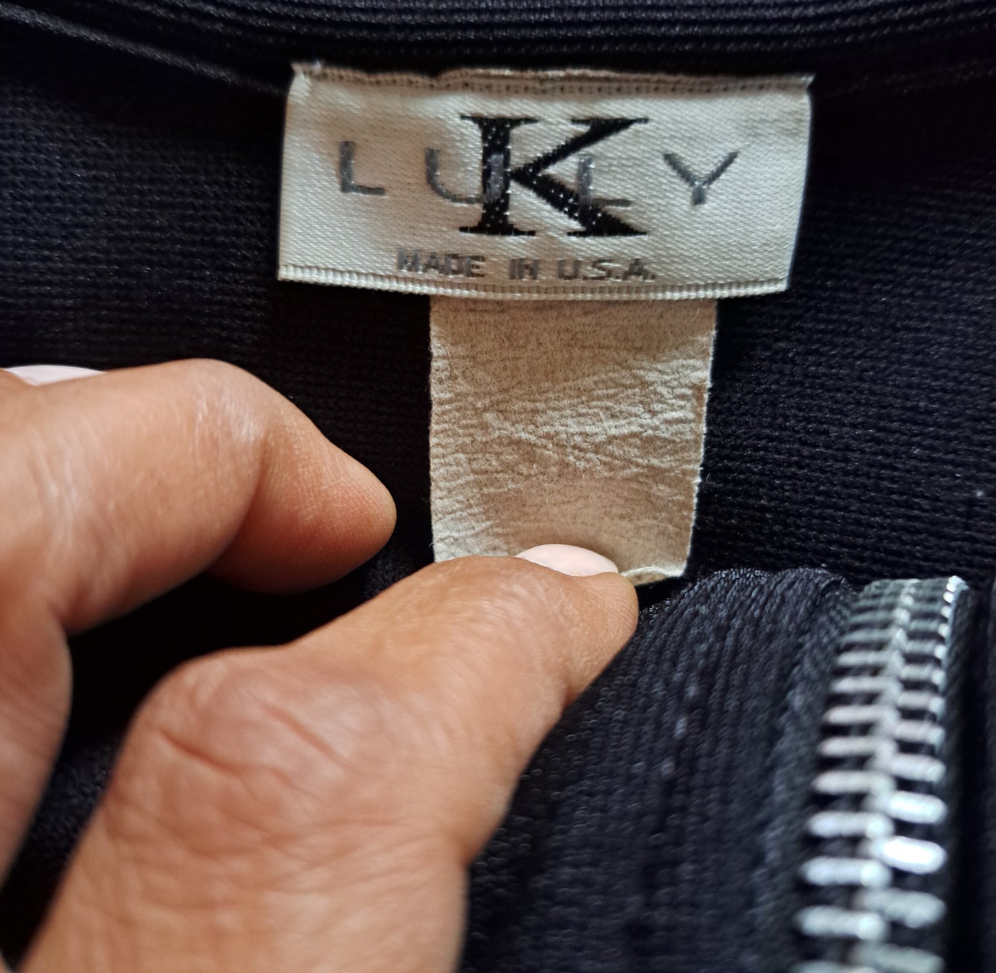 Vintage "Luly K." Zip Up Halter Crop Top