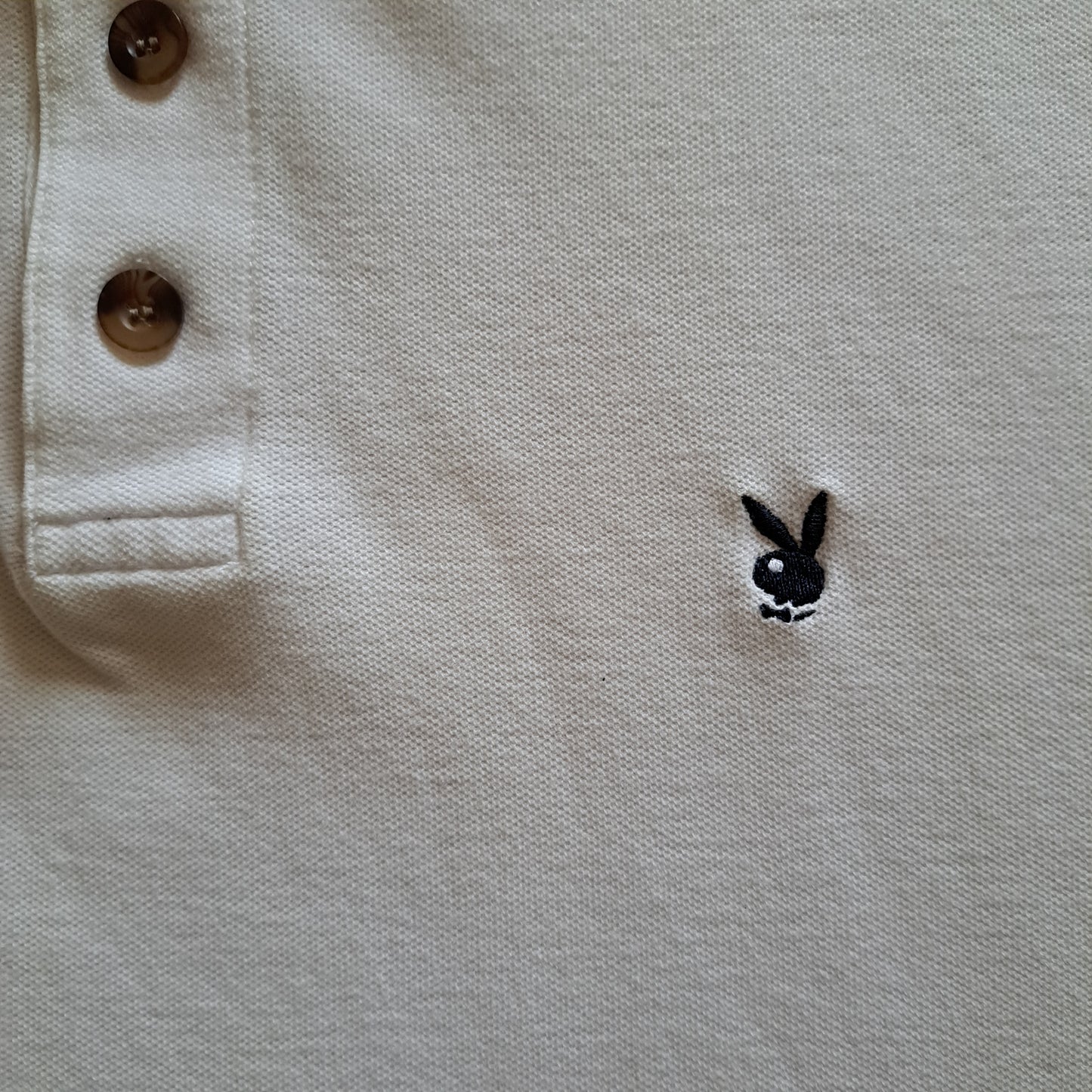 Vintage White "Playboy" Polo Shirt