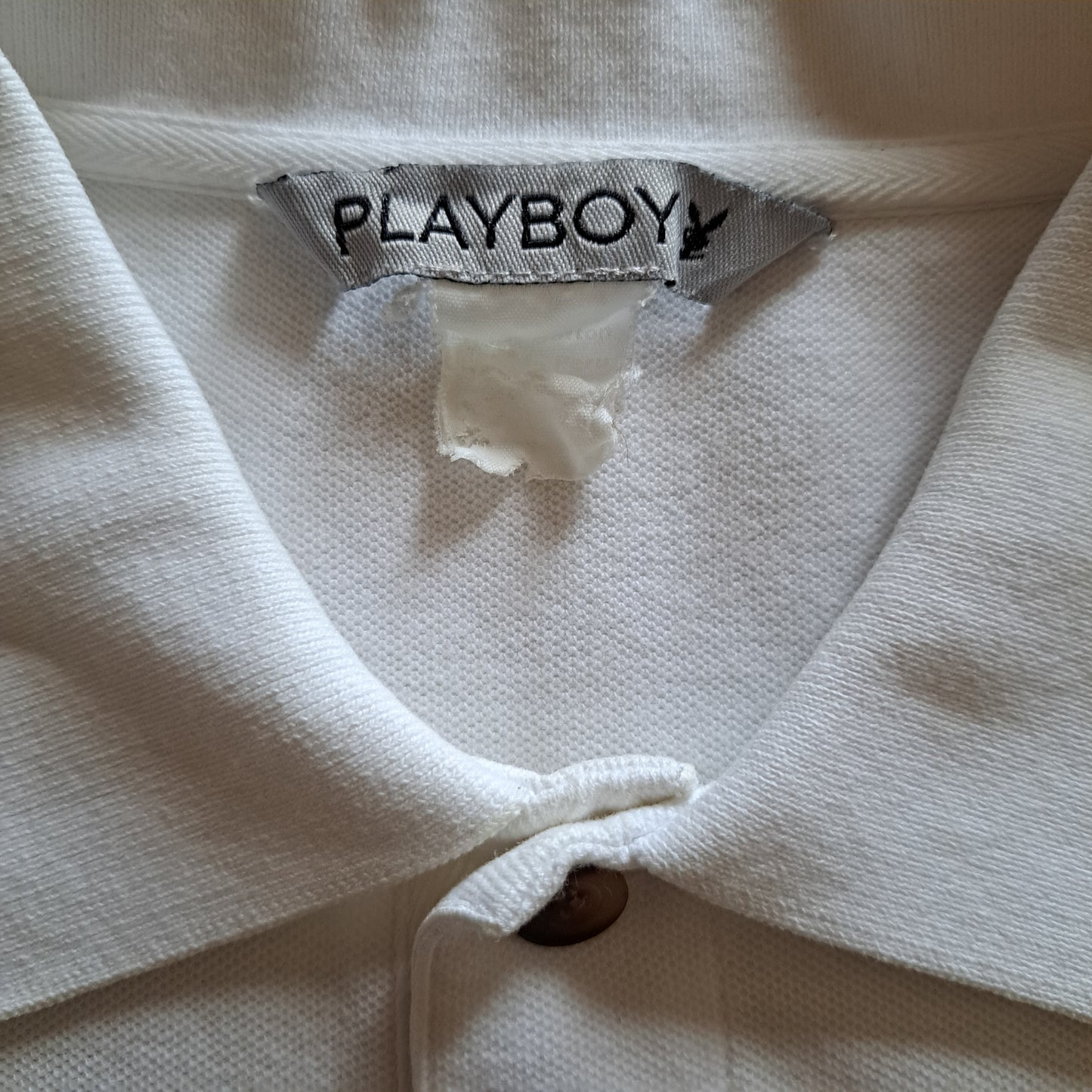 Vintage White "Playboy" Polo Shirt