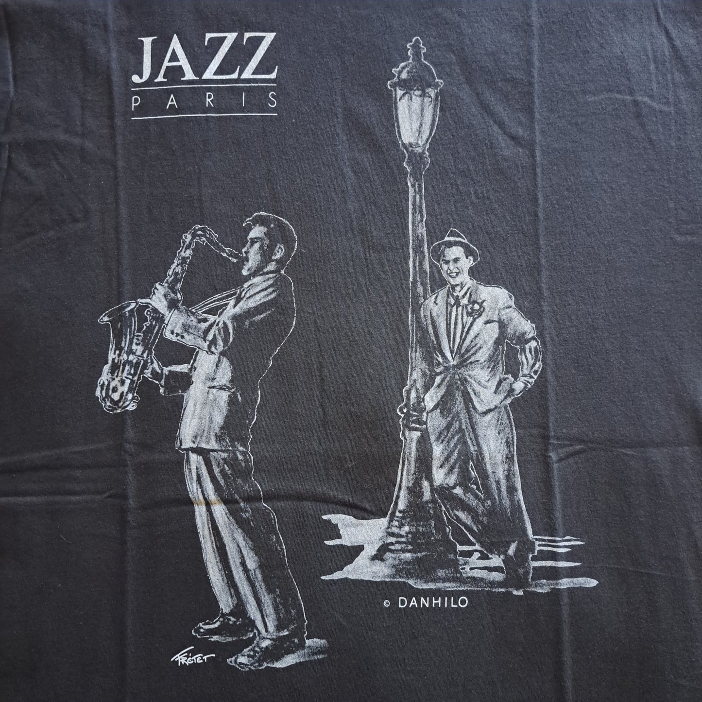 Vintage "Jazz Paris" Dan Hilo Graphic T-shirt