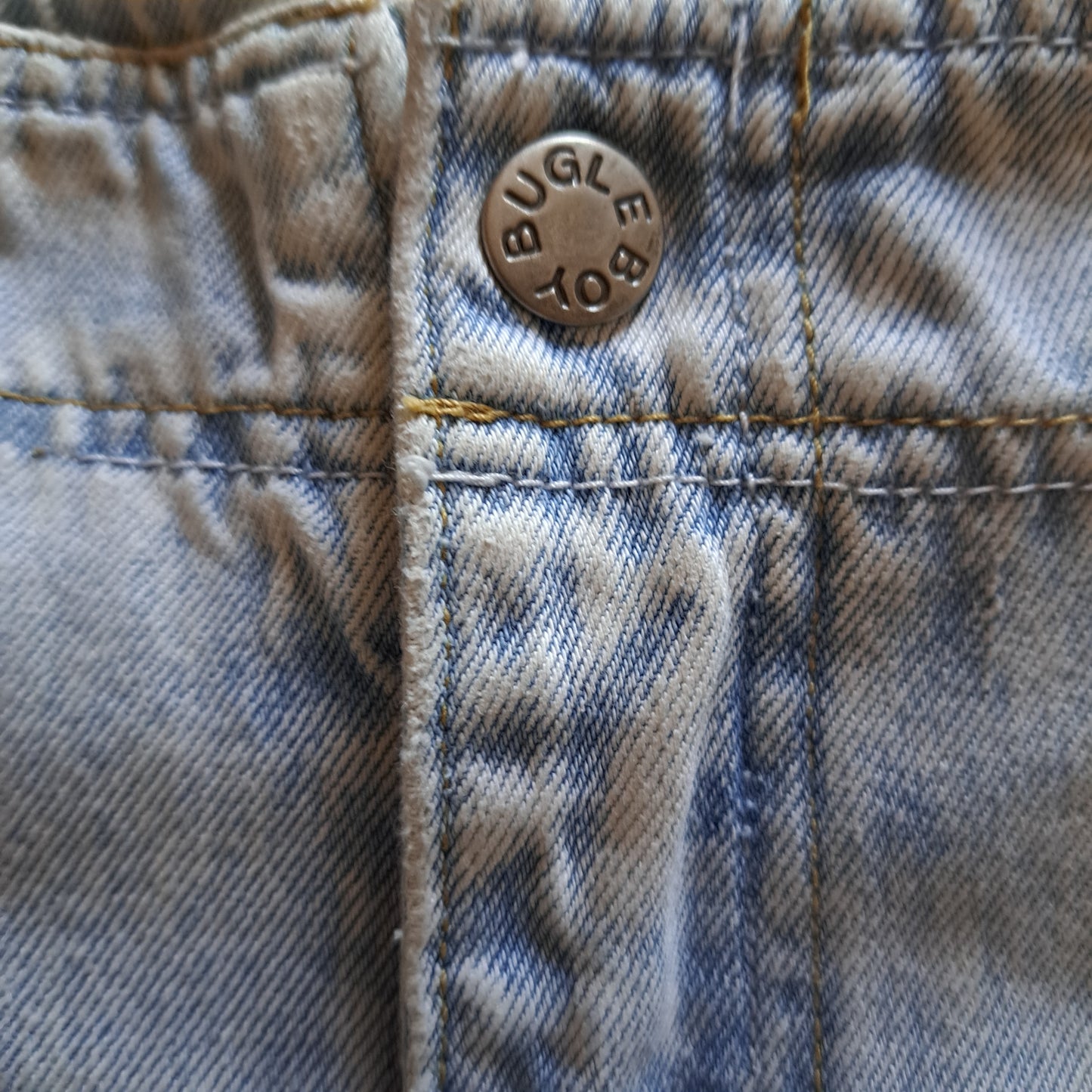 Vintage "Bugle Boy" Stone Wash Denim Shorts