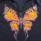 Vintage "Fang" Bell Sleeve Butterfly and Flames Top Shirt