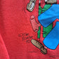 Vintage 1990 Jim Benton "Ms. Mistletoe" Single Stitch Raglan Christmas Holiday Sweatshirt