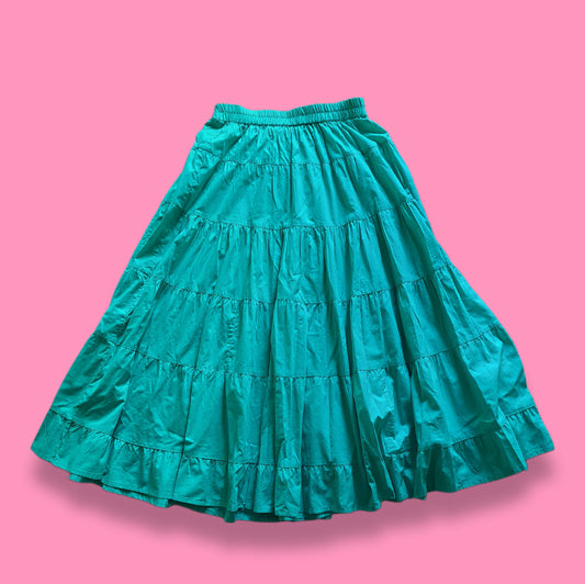 Vintage Teal "Chadwicks" Maxi Skirt