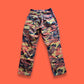 Vintage Orange Camouflage Military Utility Cargo Pants