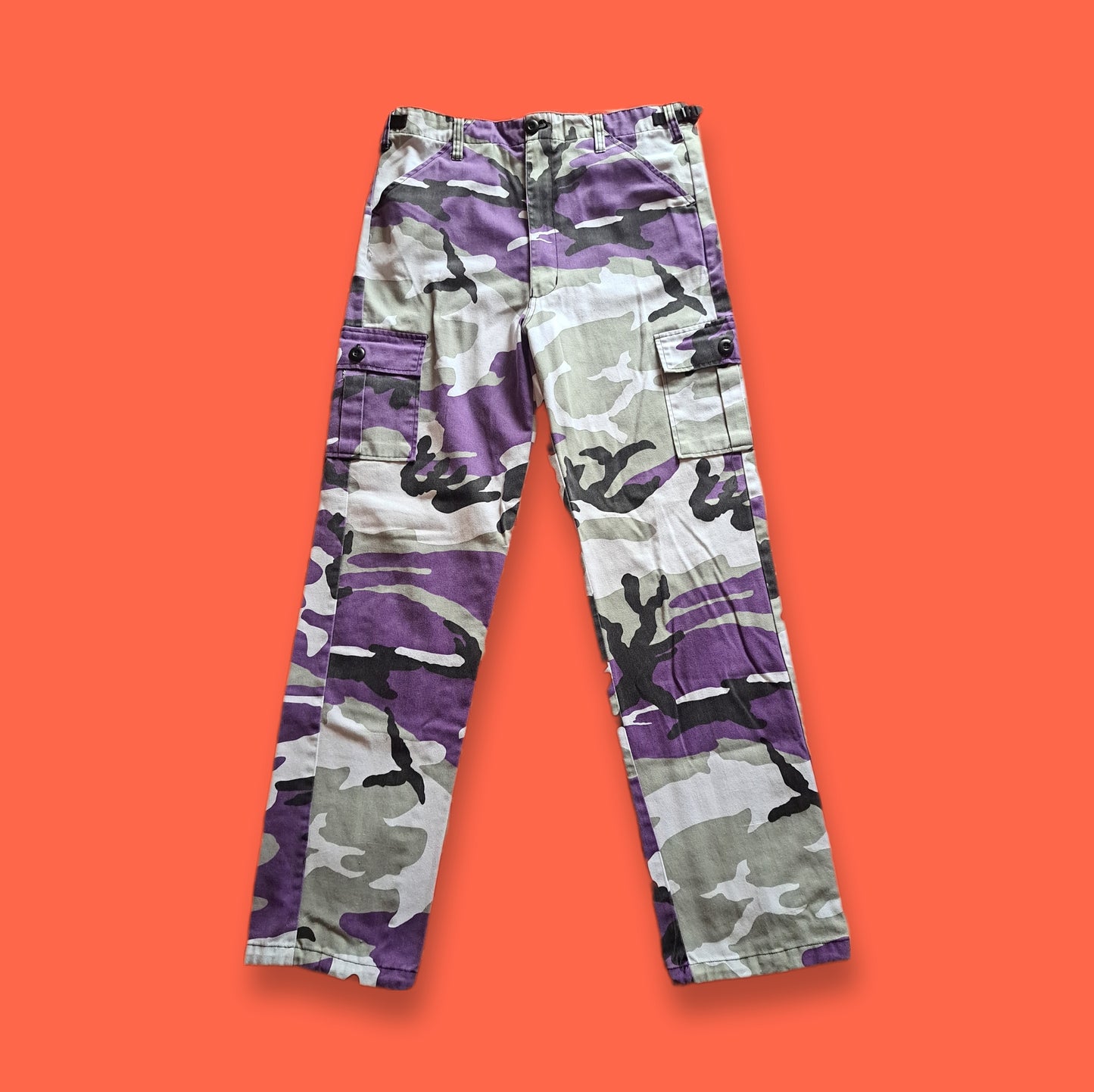 Vintage Purple Camouflage Military Utility Cargo Pants