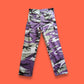 Vintage Purple Camouflage Military Utility Cargo Pants