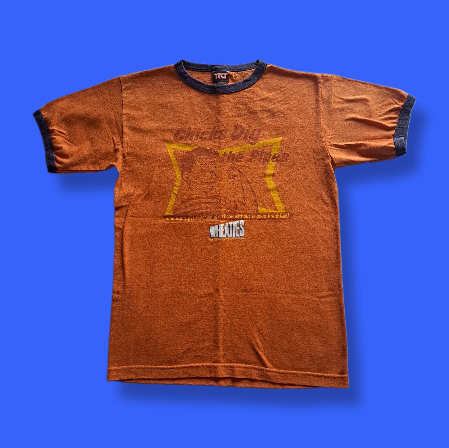 Vintage "Wheaties" Gag Joke Ringer T-shirt