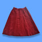 Vintage Brick Red "Bespoke" Midi Skirt