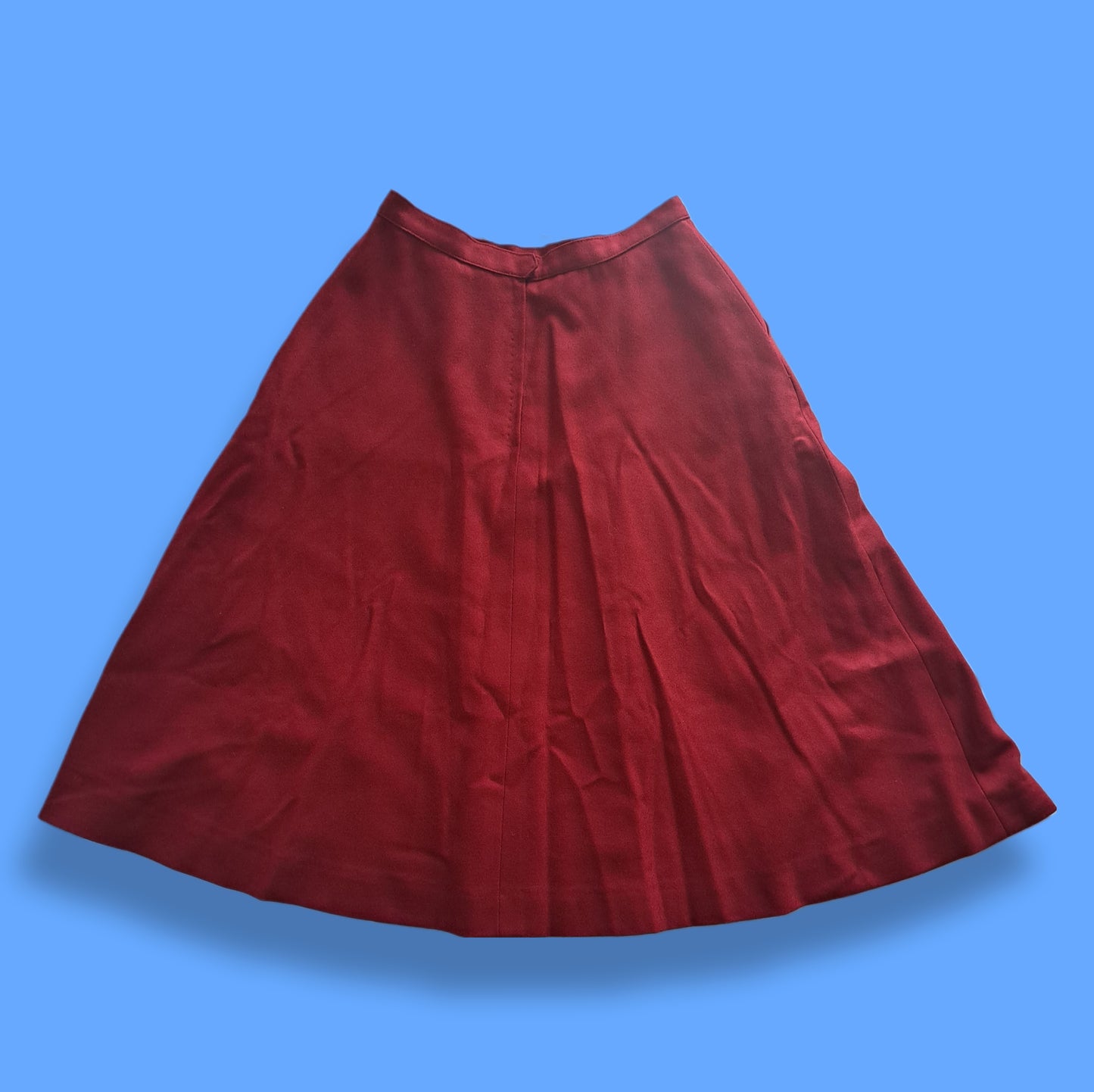 Vintage Brick Red "Bespoke" Midi Skirt