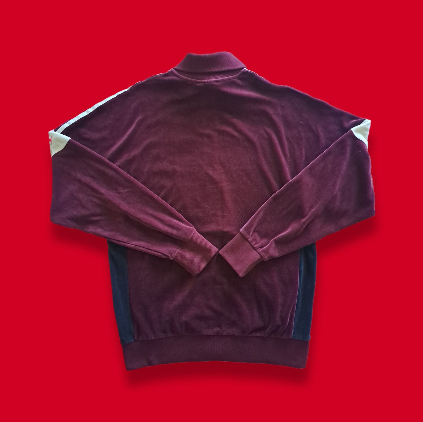 Retro "Adidas" Trefoil Velour Track Jacket
