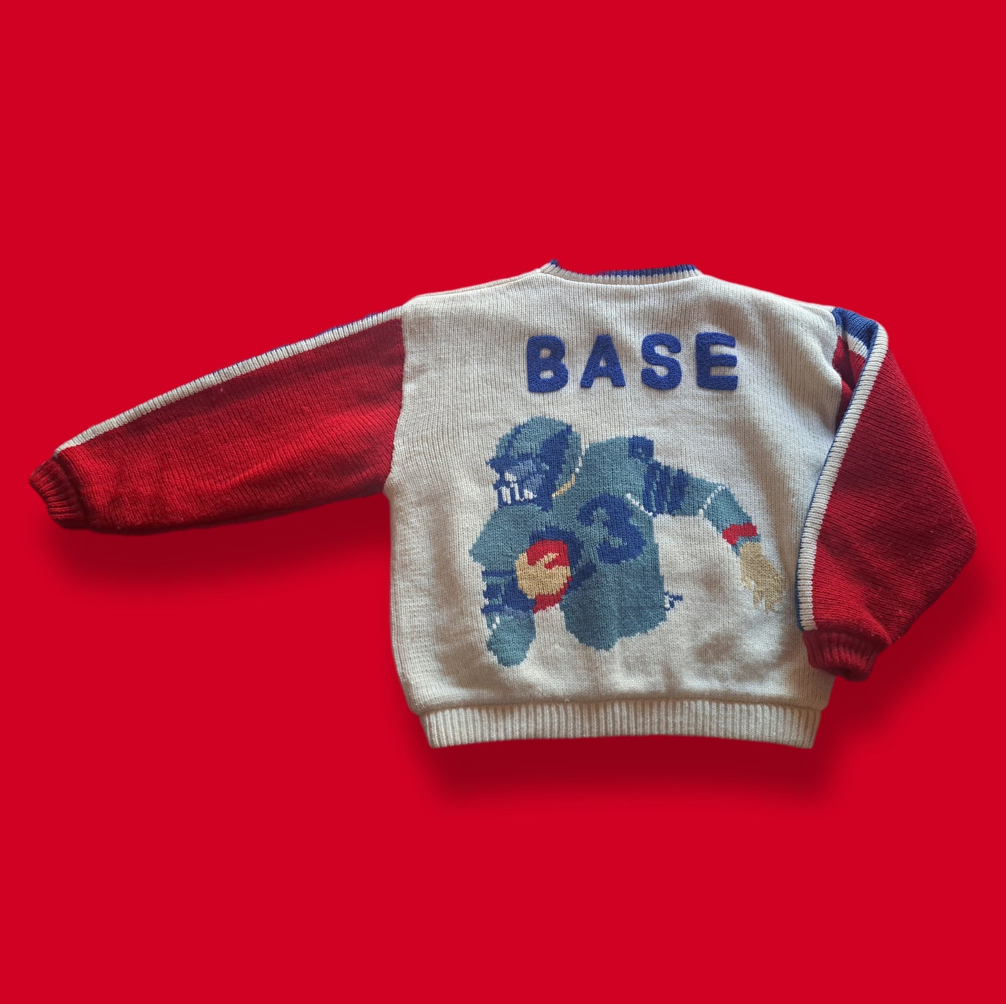 Vintage "Base" Knit Bomber Jacket