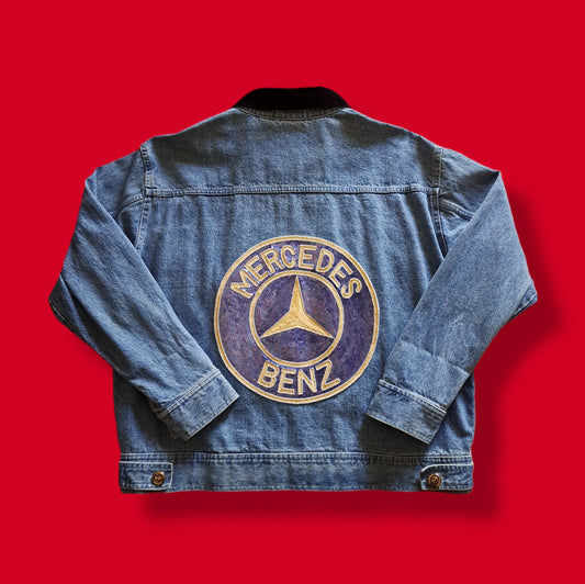 Vintage "Gotcha Covered" Mercedes-Benz Denim Jean Jacket