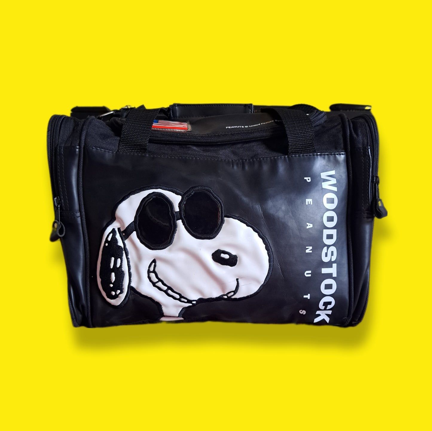 Vintage "Joe Cool" Snoopy Tote Duffle Bag