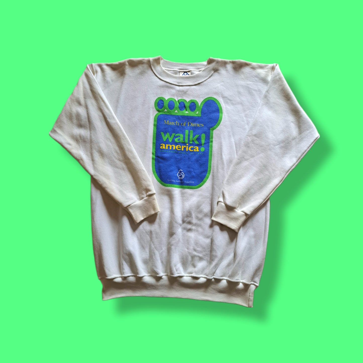 Vintage "March of Dimes" Double Graphic Sweatshirt